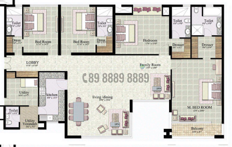 4BHK +S 3500 Sq. Ft