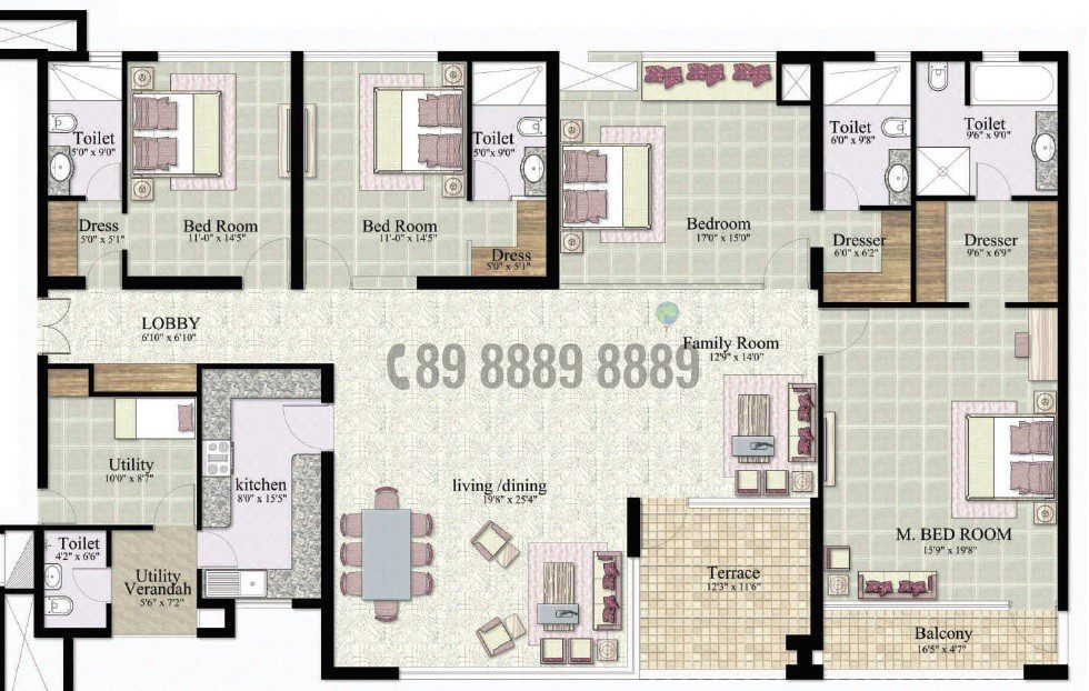 4BHK +S 3550 Sq. Ft