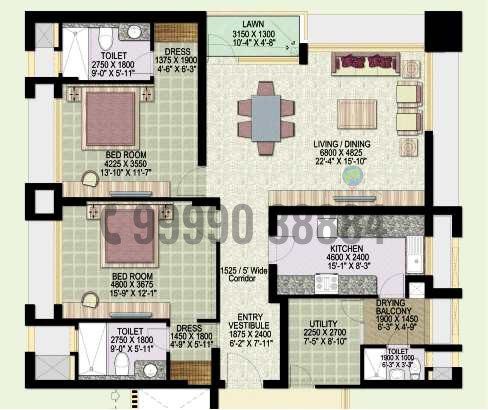 2BHK 1823 Sq.ft