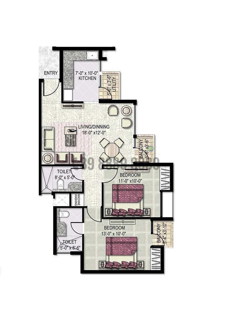  2BHK 1150 Sq.ft