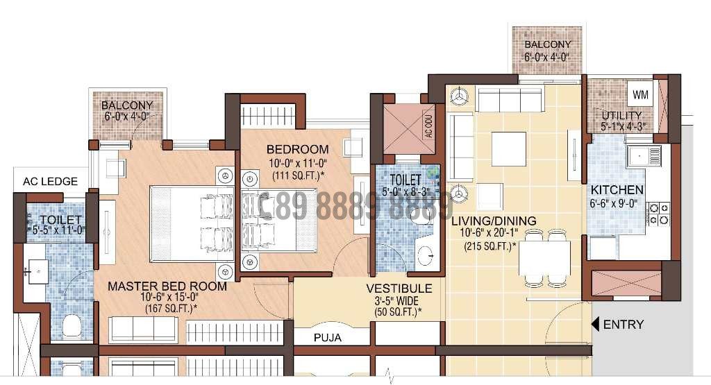 2Bhk 1305 Sqft